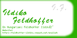 ildiko feldhoffer business card